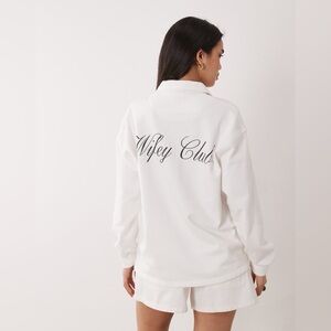 Wifey Club Long-Sleeve Polo Top - NWT